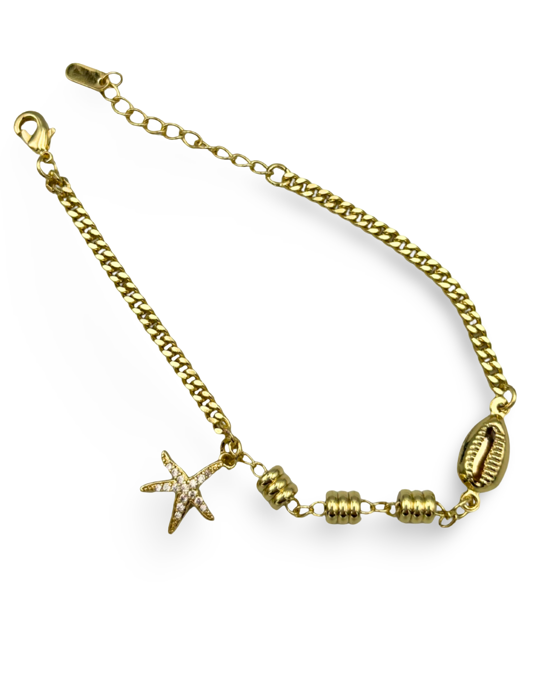 deniz kabulu altın kaplama paslanmaz çelik bileklik