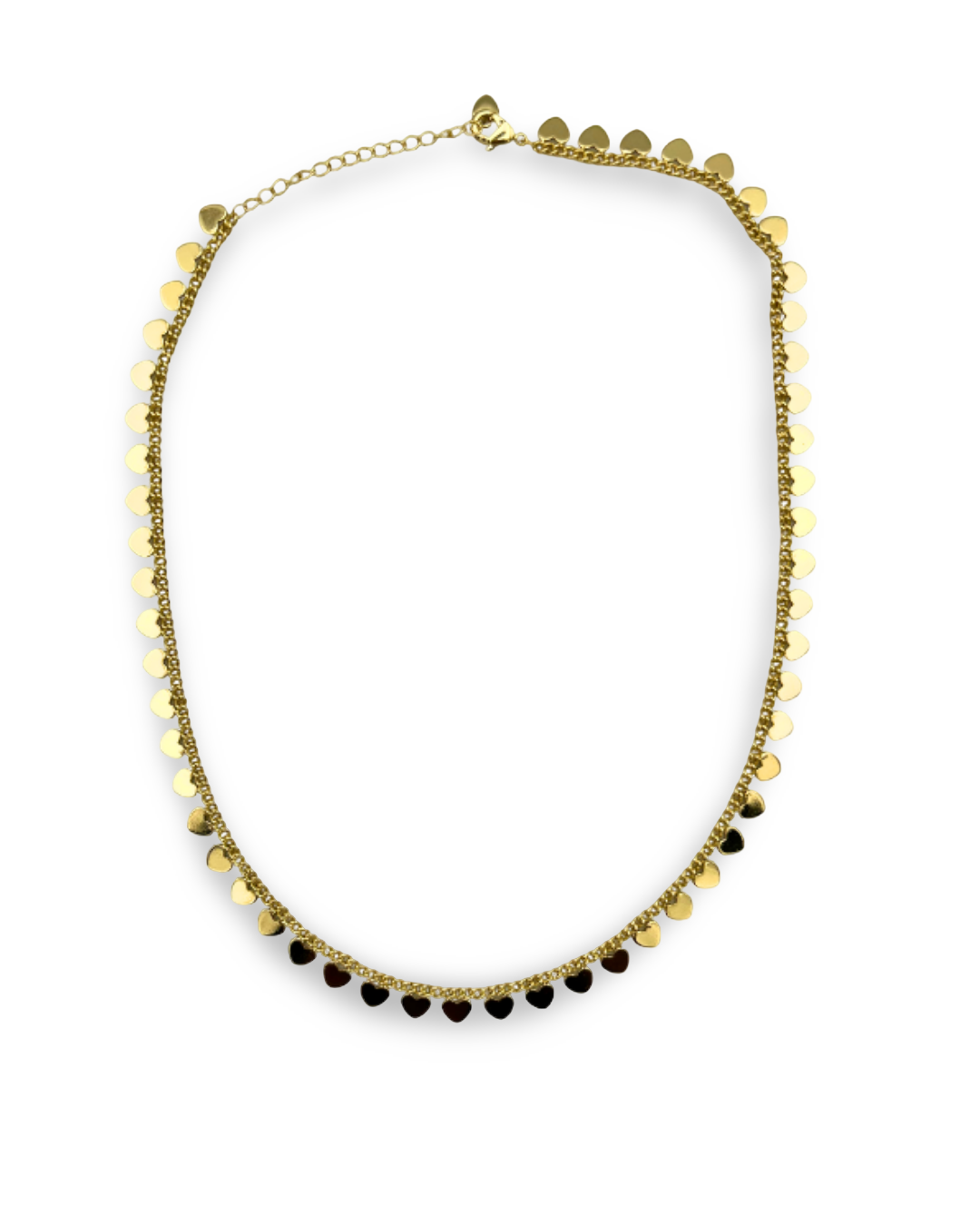 kalpli altın kaplama paslanmaz çelik kolye