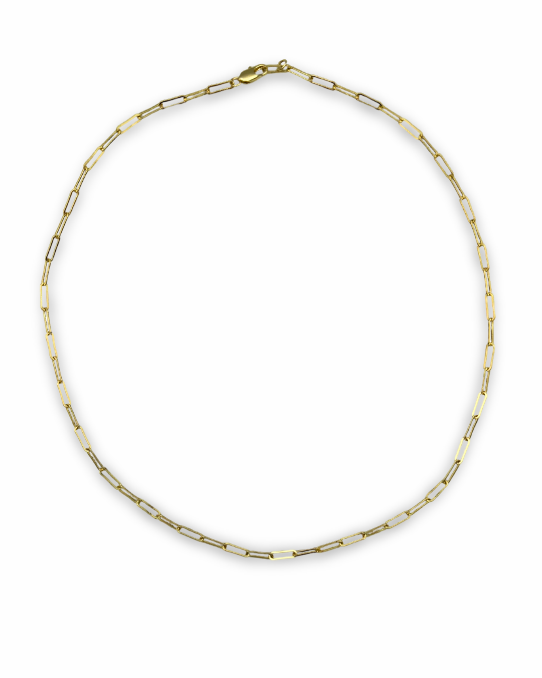 ince halka zincir altın kaplama paslanmaz çelik kolye