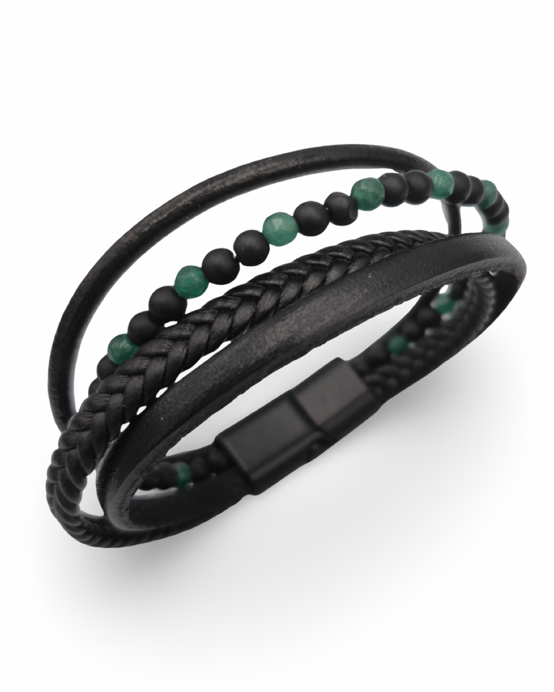 taşlı deri bileklik