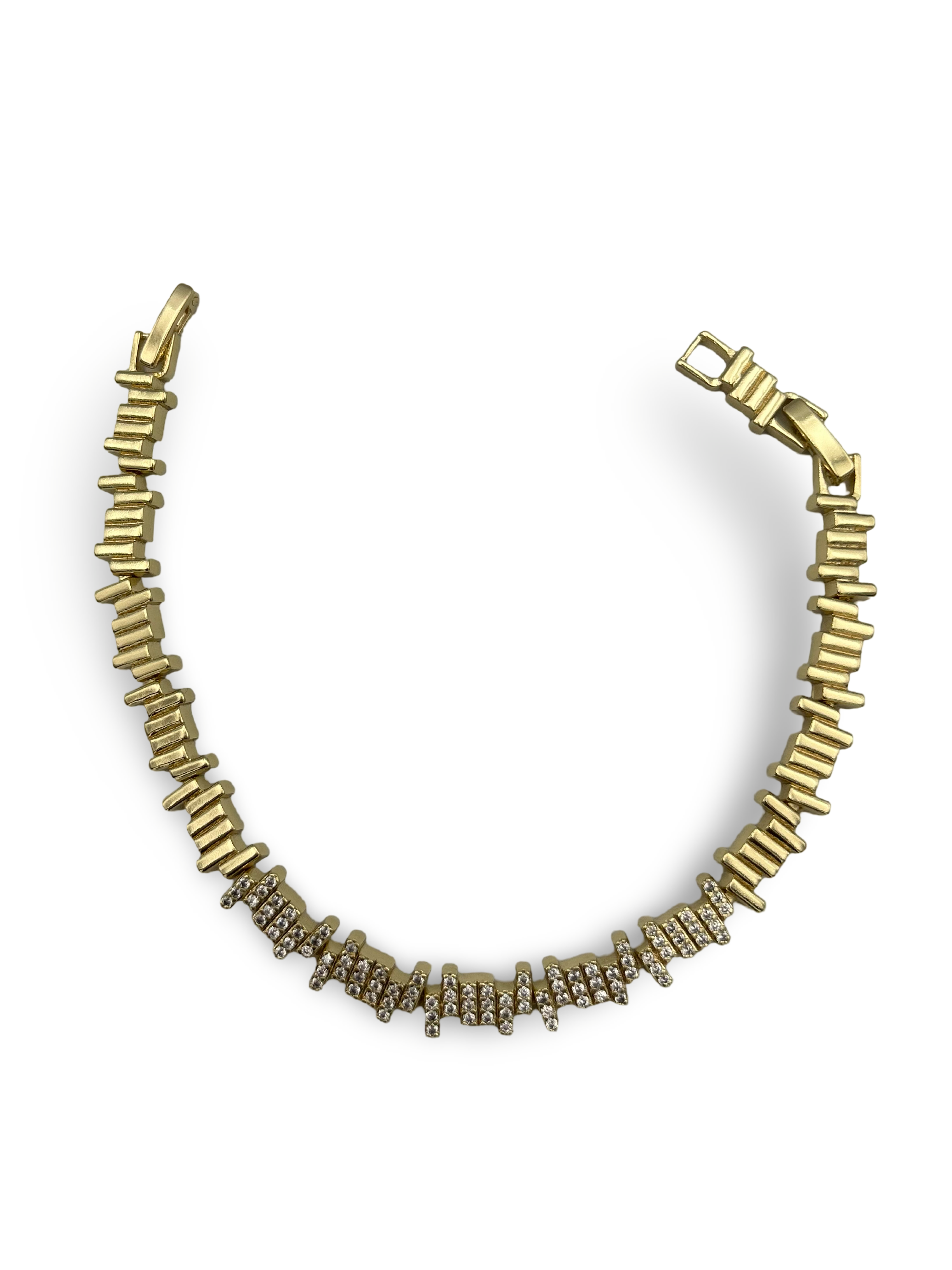 altın kaplama paslanmaz çelik zirkon taşlı bileklik