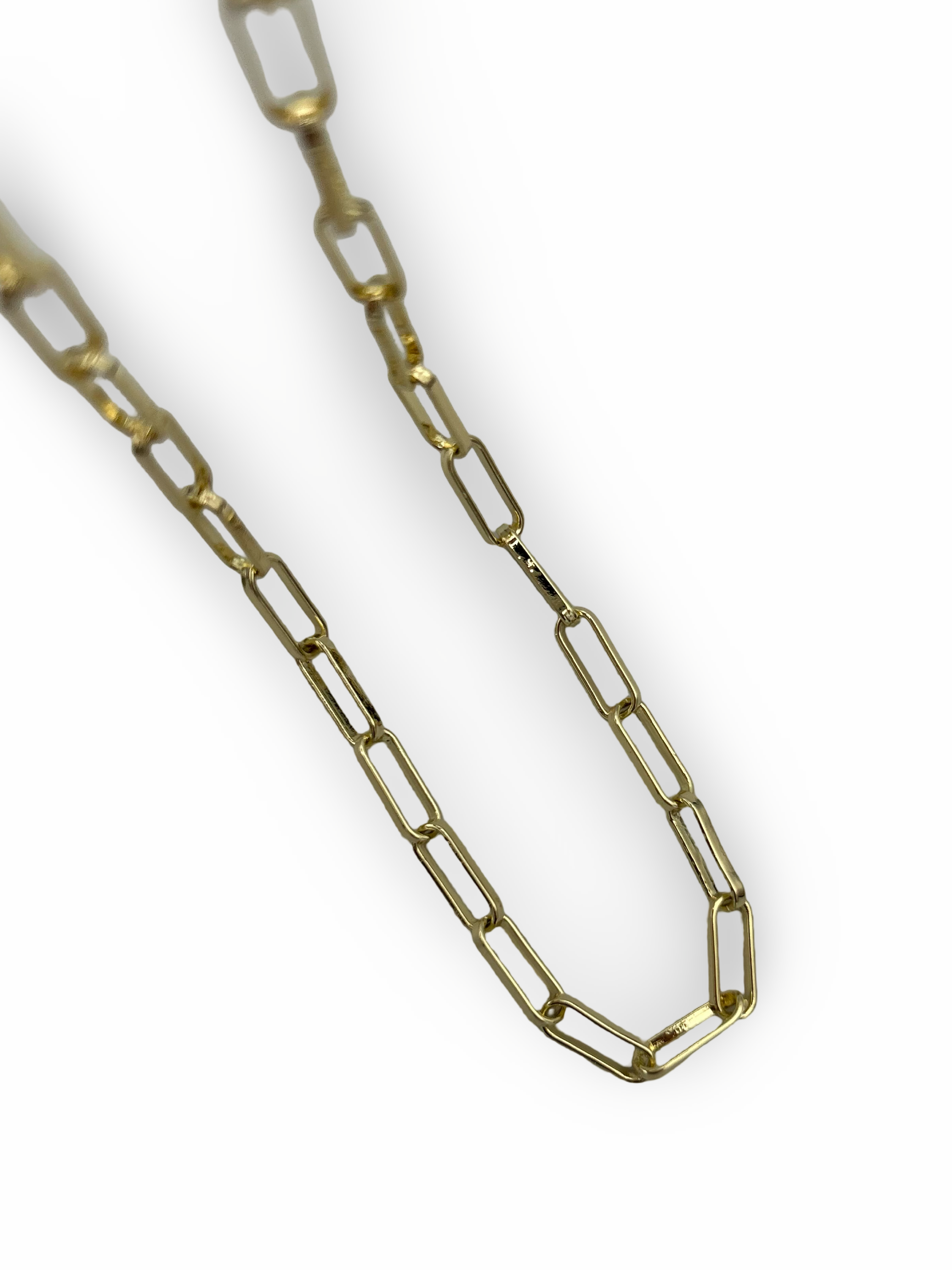 ince halka zincir altın kaplama paslanmaz çelik kolye